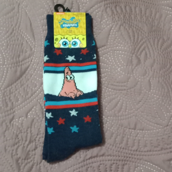 New Mens Nickelodeon Spongebob Patrick Crew Socks - Picture 3 of 7